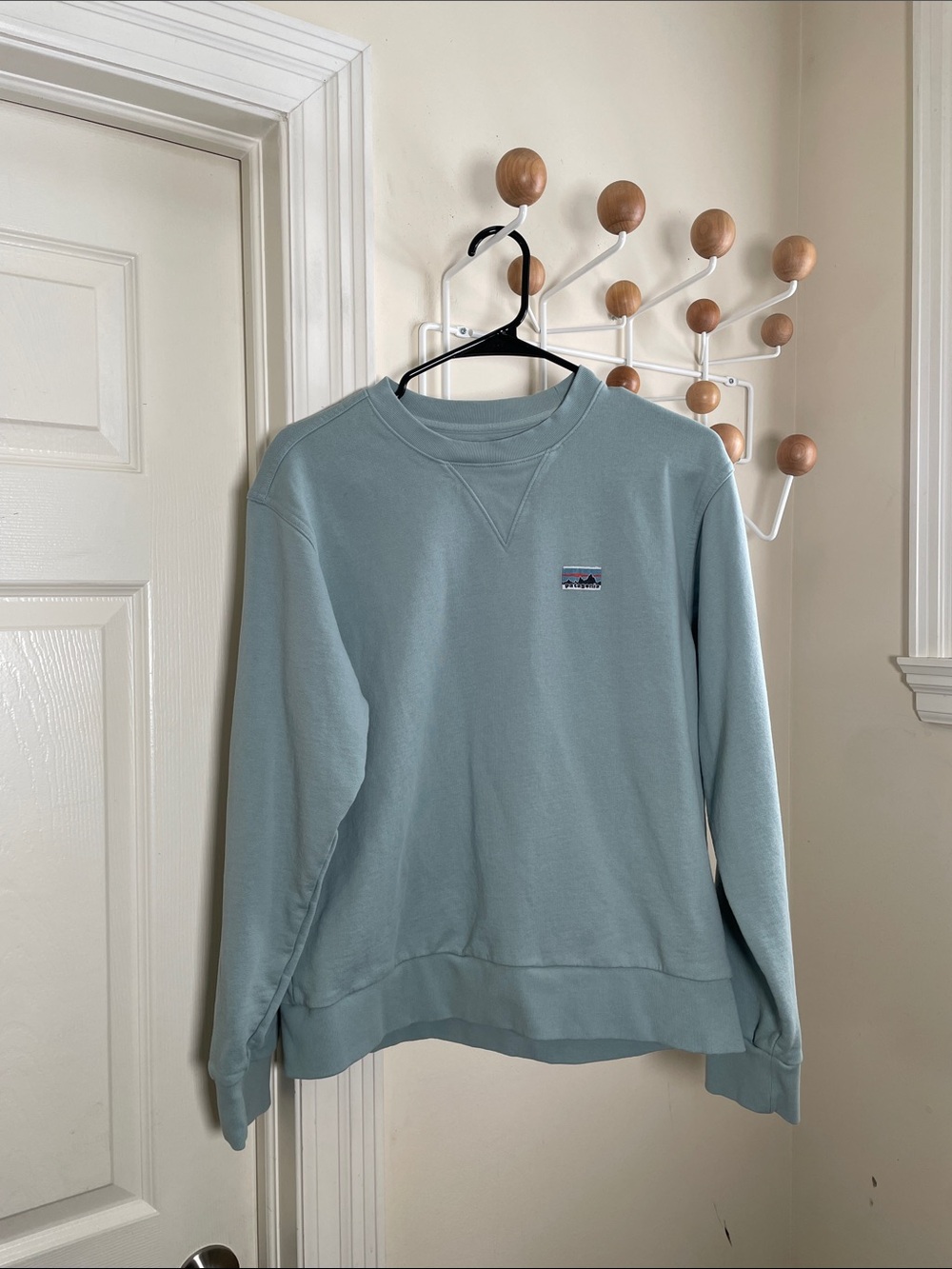 Patagonia Outdoor Crewneck Organic Cotton Sweatshirt - Light Green - XS
